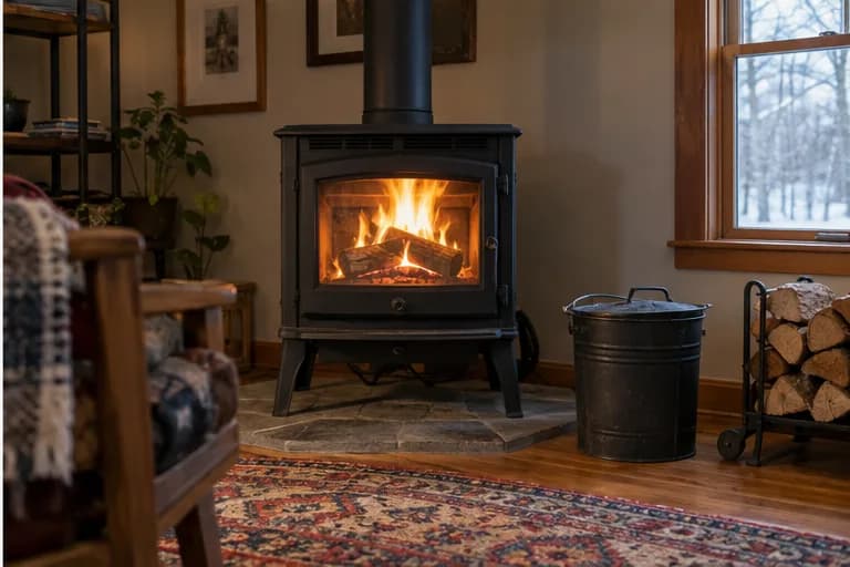 Illustrative chimney service scene